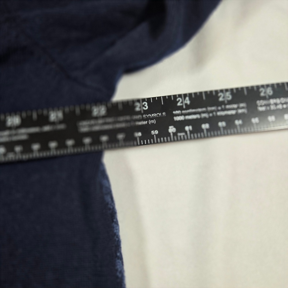 Alan Flusser Classic Mens Navy Blue Merino Wool Blend Cardigan Sweater Large NWT - Picture 10 of 11
